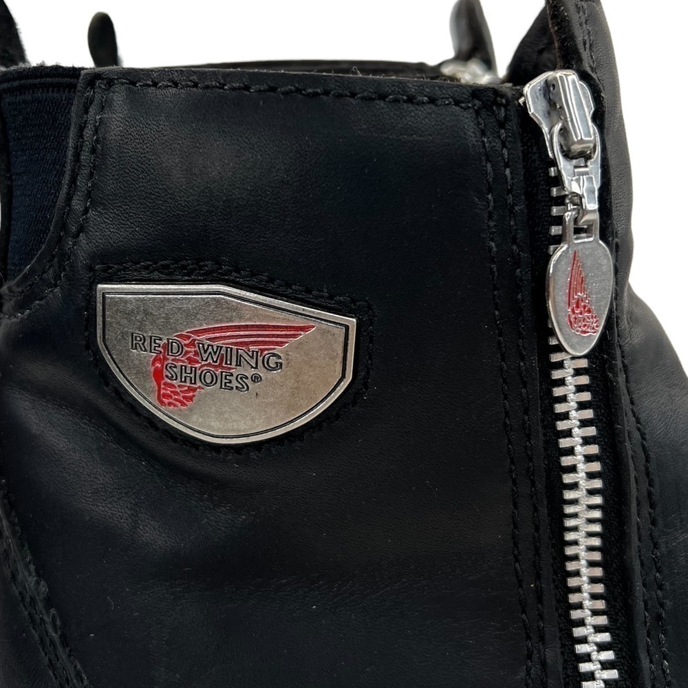 Red Wing Women’s Double Zip Black Leather Motorcycle Boots - Picture 8 of 16